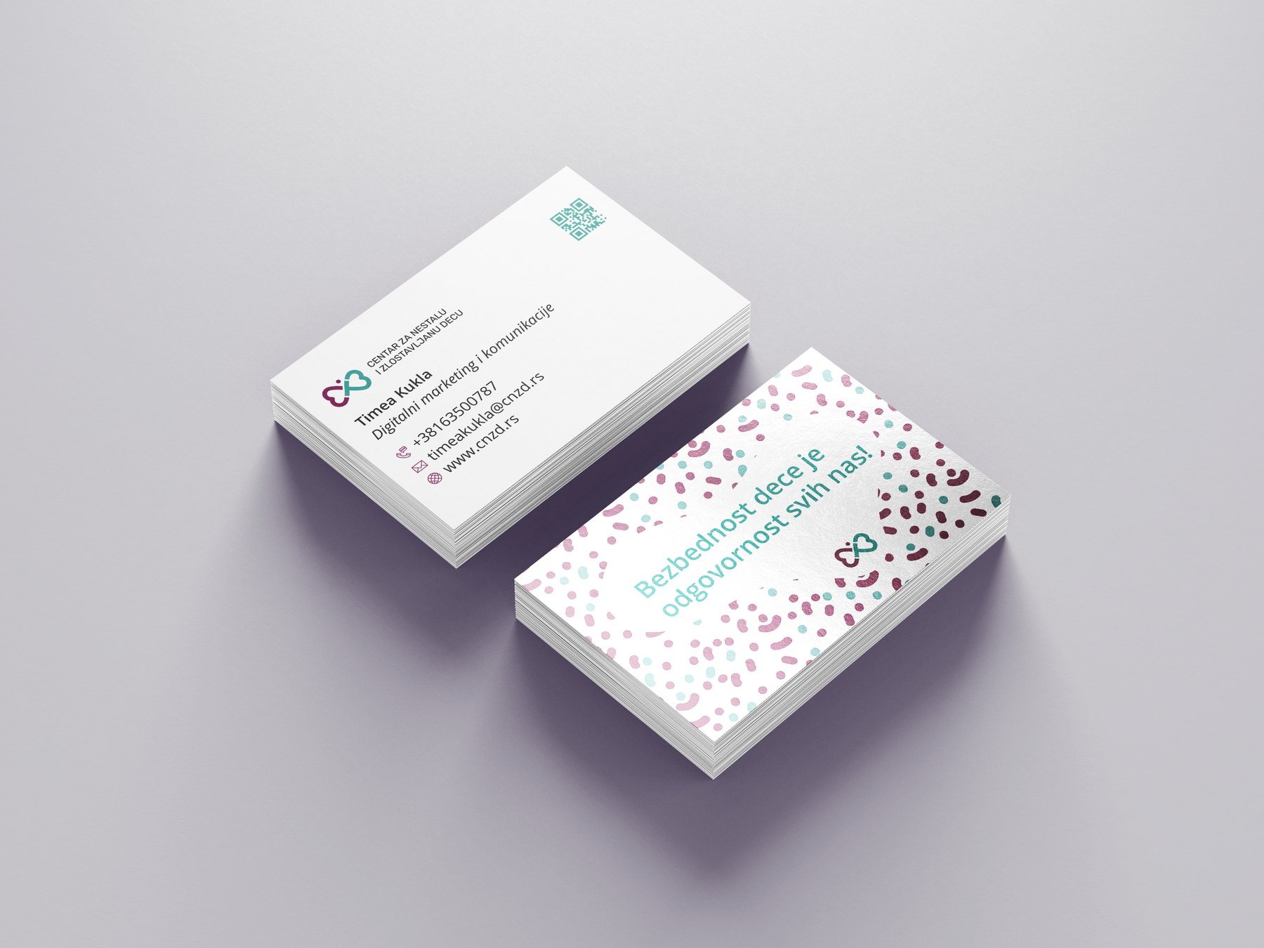 CNZD business card design showing the rebranded identity
