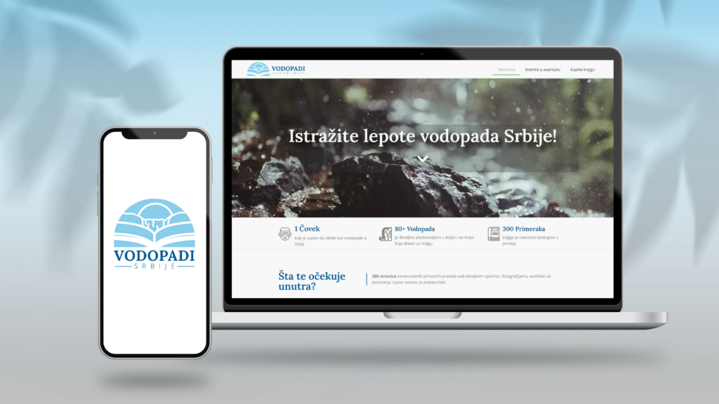 Serbian Waterfalls website design